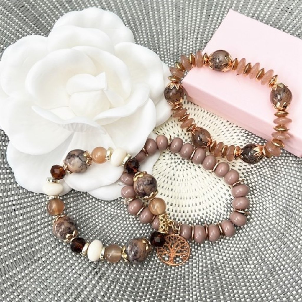 Beaded Stackable Bracelet Set | Hand Assembled